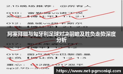 阿塞拜疆与匈牙利足球对决前瞻及胜负走势深度分析